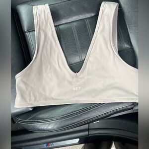 Set Plunge Sports Bra Stone